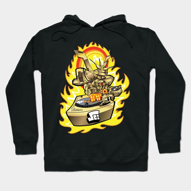 Burning Finger Turntablist GOLD Hoodie by EasterlyArt